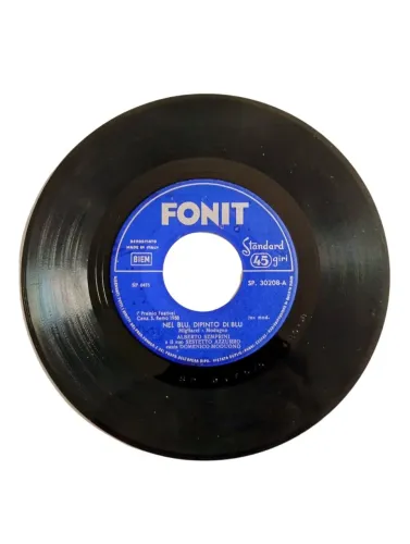 Compacto italiano raro Domenico Modugno 1958 ganhador do primeiro festival de S.Remo