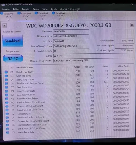 HD 2TB  WD PURPLE