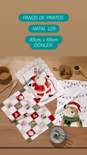 PANOS DE PRATOS NATAL 129<br>45cm x 65cm- DÖHLER