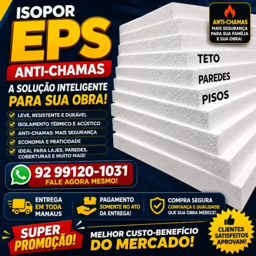 ISOPOR EPS ANTI CHAMAS PARA PAREDE
