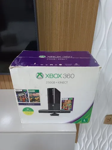 Xbox 360 Super Slim 250gb Completo Na Caixa - Rgh Aurora + 45 Jogos