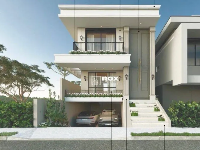 Casa nova em condomínio fechado com 3 suítes à venda - Santa Felicidade, Curitiba/PR