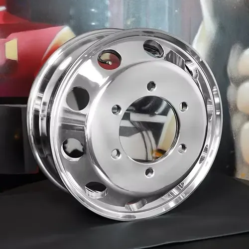 Roda de Alumínio Caminhão 3/4 17,5 x 6 (6 furos) Alto Brilho Borda Larga - Old t