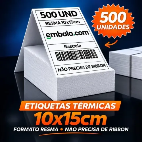 Etiqueta de envio 10x15 em pacote de resma direto da fabrica