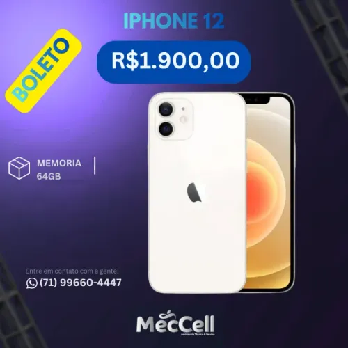 Iphone 12 seminovo no boleto 