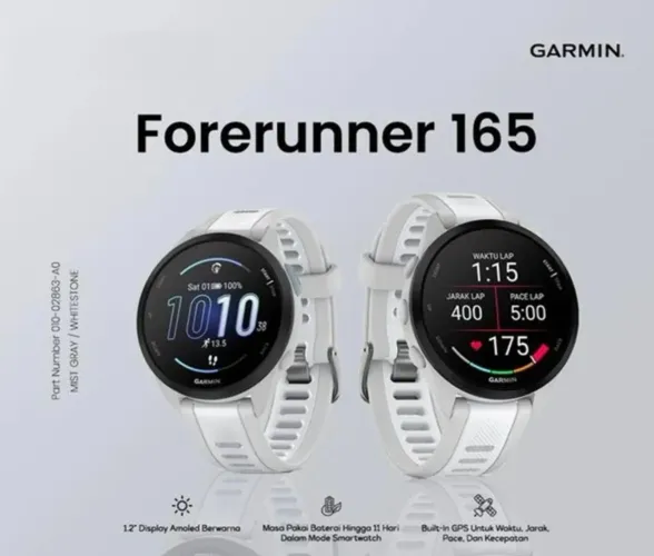 Garmin Forerunner 165 GPS Tela AMOLED Corrida