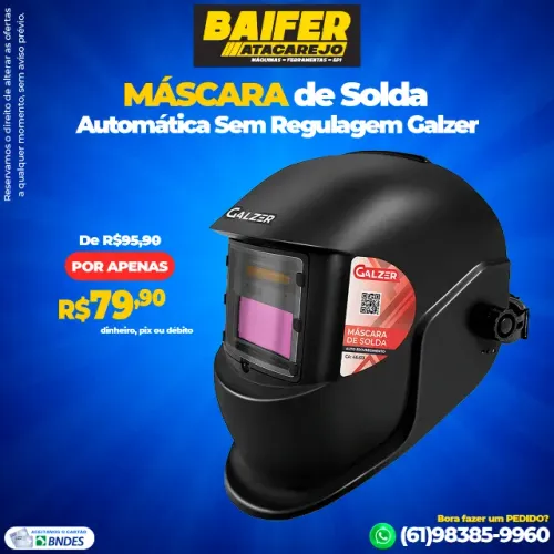 Máscara de Solda Automática Sem Regulagem Galzer