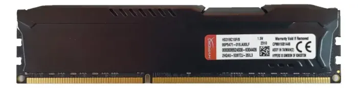 Memória Ram Kingston Hyperx Fury 8gb Ddr3 Preto
