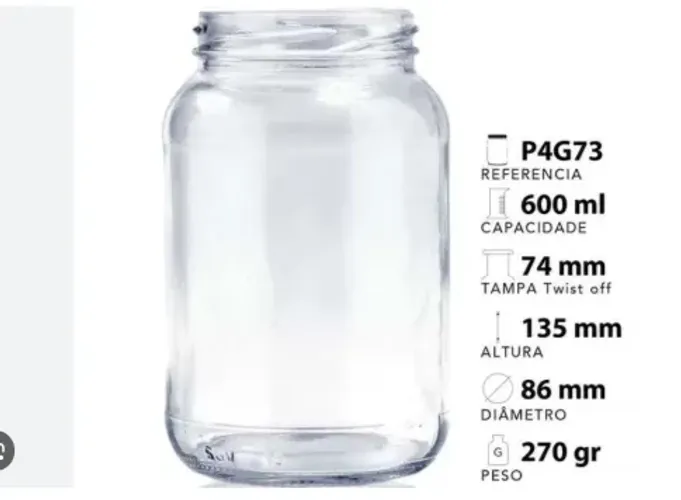 POTES DE CONSERVA 600ML-UNIDADE