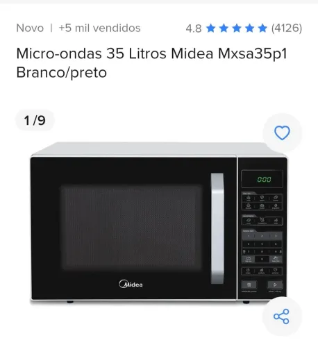 Vendo microondas 35 litros midea