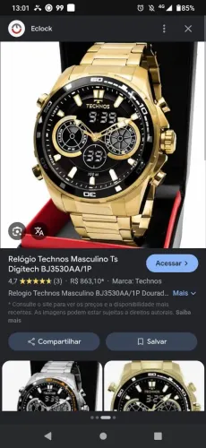 relogio tchnos