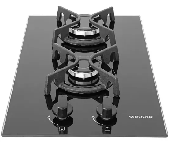 Cooktop 2 Bocas Suggar Vidro Temperado Preto Bivolt
