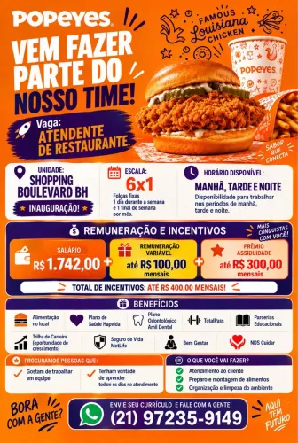 Vaga Atendente