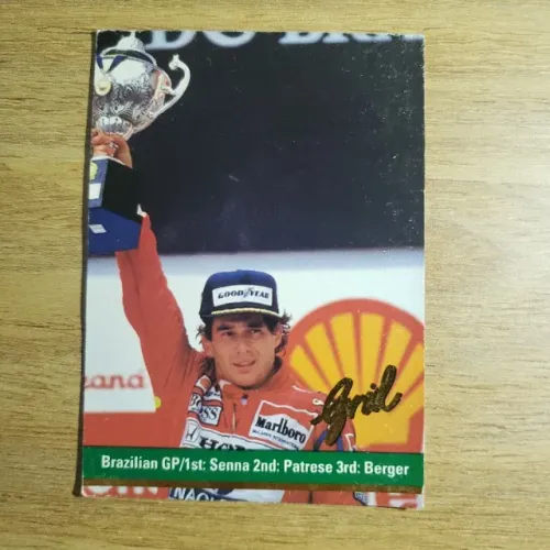 Card #101 Ayrton Senna Formula One Grid Motorcard 1992