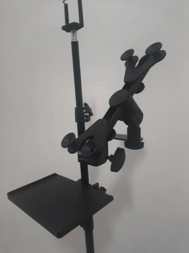 Pedestal com Bandeja e Suporte para celular e tablet