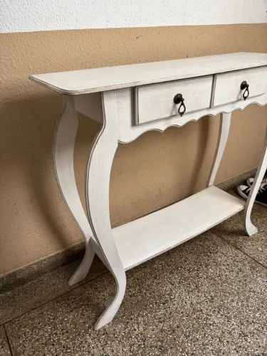 Mesa Com Gavetas de Madeira