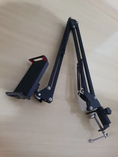 Kit para gravação, braço articulado,  suporte de cabeça e de pescoço