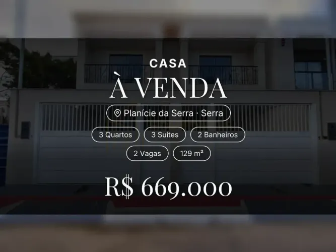 Casa Moderna em Planície da Serra: Conforto e Estilo para Sua Família