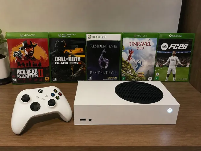 Xbox seres S em ótimo estado, com vários jogos