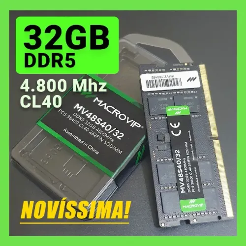 Memória DDR5 | 32 GB | 4.800Mhz - para notebook