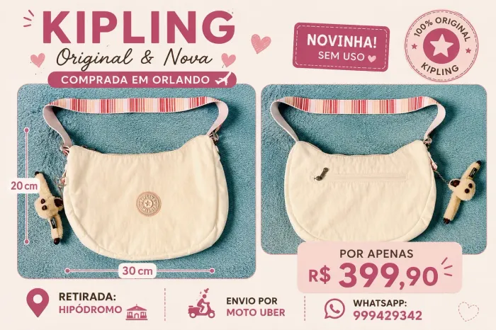 BOLSAS KIPLING ORIGINAIS E NOVAS