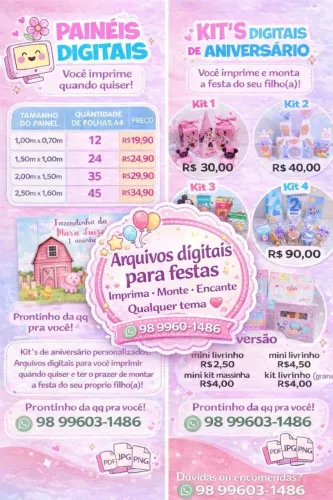 Arquivos digitais e personalizados