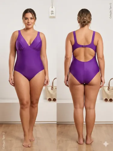 Maiô tam G natação ou praia roxo 