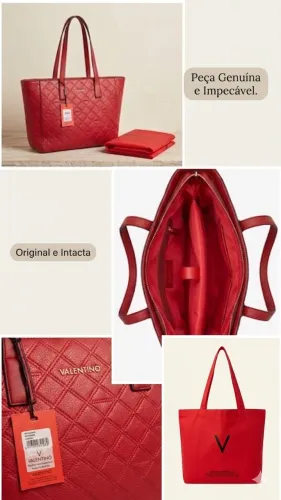 Bolsa Valentino vermelho (original e nova)