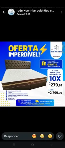 Cama super King com colchão molas ensacadas