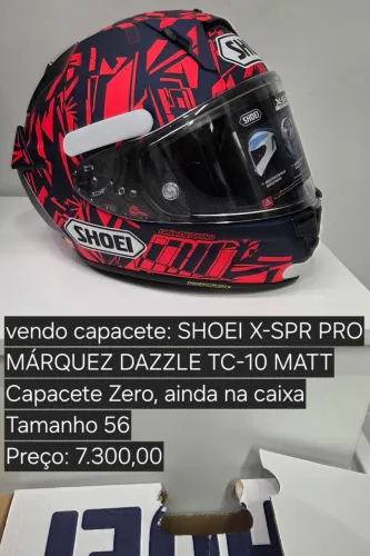 CAPACETE SHOEI X-SPR PRO MÁRQUEZ DAZZLE TC-10 MATT