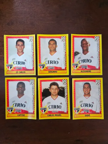 Lote 6 figurinhas jogadores São Paulo CB1998