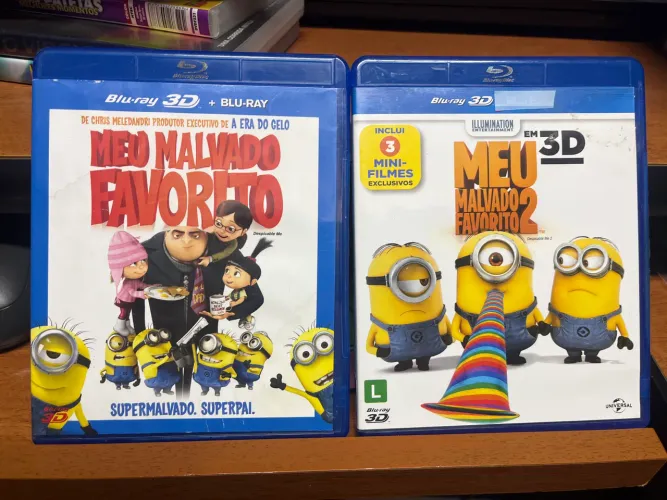 Bluray Meu Malvado Favorito 3D e 2D + Meu Malvado Favorito 2 em 3D