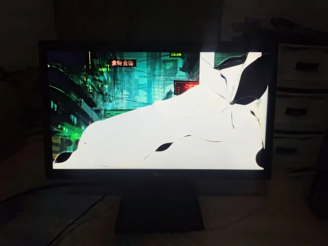 Monitor LG 20MK400H-B 19,5" com tela quebrada - para peças