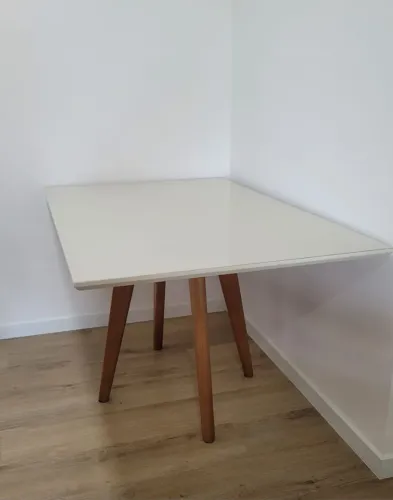 Mesa Jantar Off-white Tampo vidro