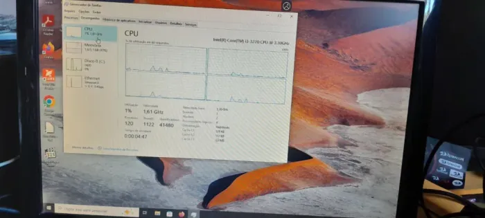 Computador CPU Intel i3-3220, 4gb RAM, mouse, teclado e monitor