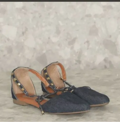 Sapatilha feminina azul jeans tam 35