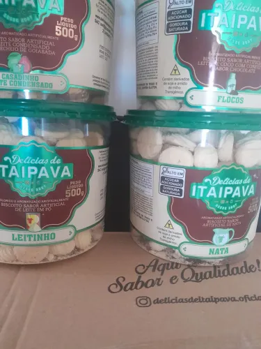 VENDO pote de biscoito Itaipava de 500G CADA POTE por 25 e POTE de doce por 35 cada