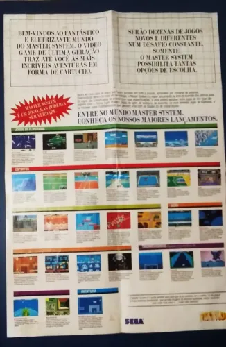 Master System Catalogo de Jogos Original - Perfeito Estado