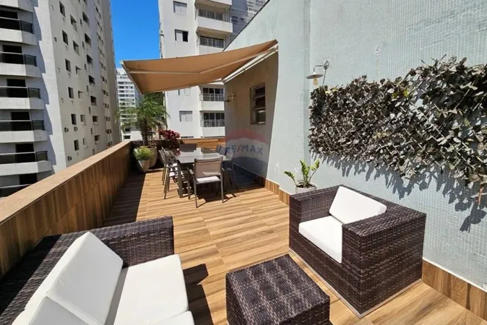 Cobertura à venda Guarujá - Astúrias - Penthouse - 3 quartos - Vista parcial mar