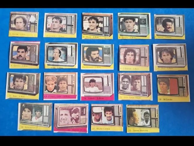 19 figurinhas Seleção Brasileira Craques de Ouro 1986