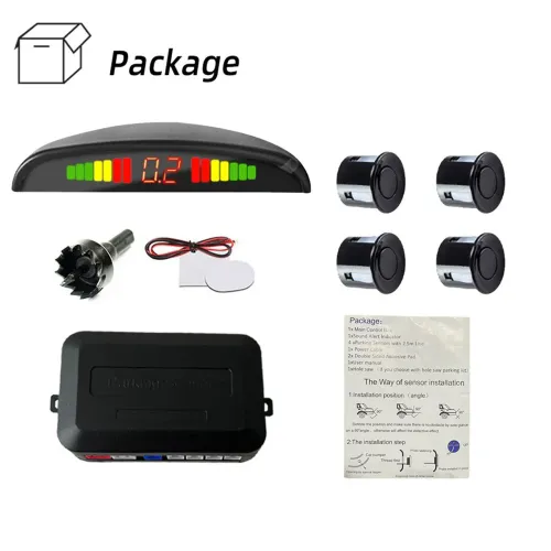 Sensor de estacionamento 4 pontos com alerta sonoro