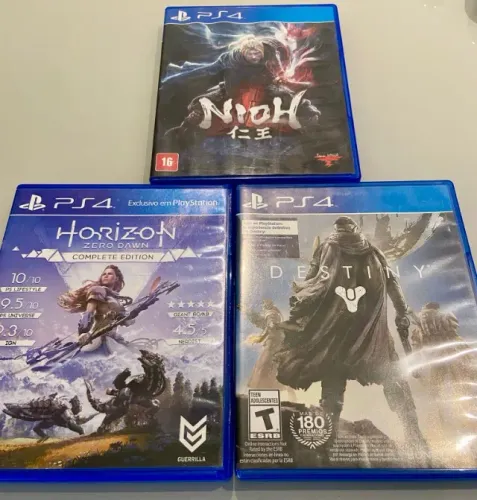 Jogos PS4 - NIOH - Destiny - Horizon