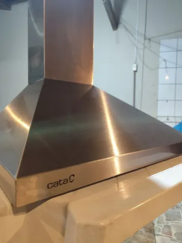 Coifa de inox para fogão de 4 bocas