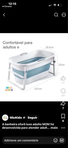 Banheira Ofurô De Silicone Grande Adulto Dobrável 250 Litros