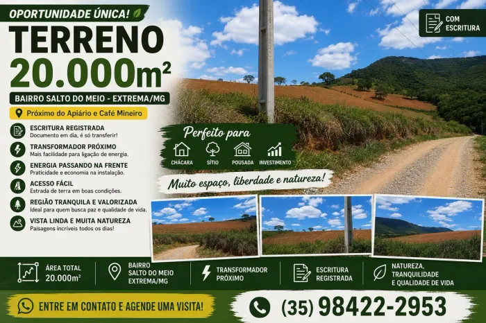 Vendo terreno Escriturado em Extrema MG