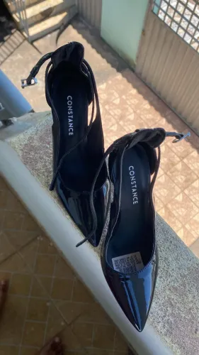 Scarpin Constance Preto Verniz - Nº 34 | Novo, Nunca Usado