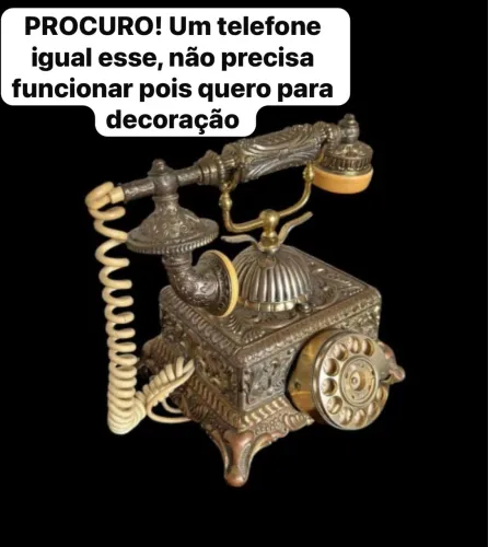 Telefone antigo bronze Luis xv dourado vintage art Noveau