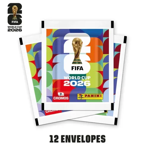 Blister com 12 Pacotes de Figurinhas Copa do Mundo FIFA 2026 EUA