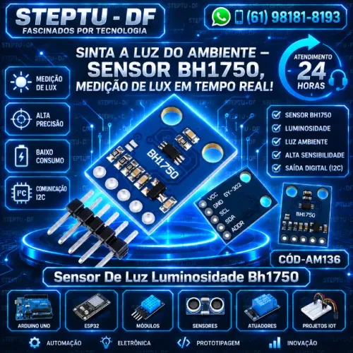 Sensor De Luz Luminosidade Bh1750 Arduino Automação Robotica COD-AM136