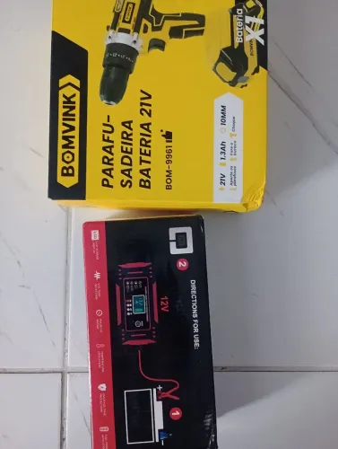 Parafusadeira+ carregador de bateria veiculares